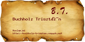 Buchholz Trisztán névjegykártya